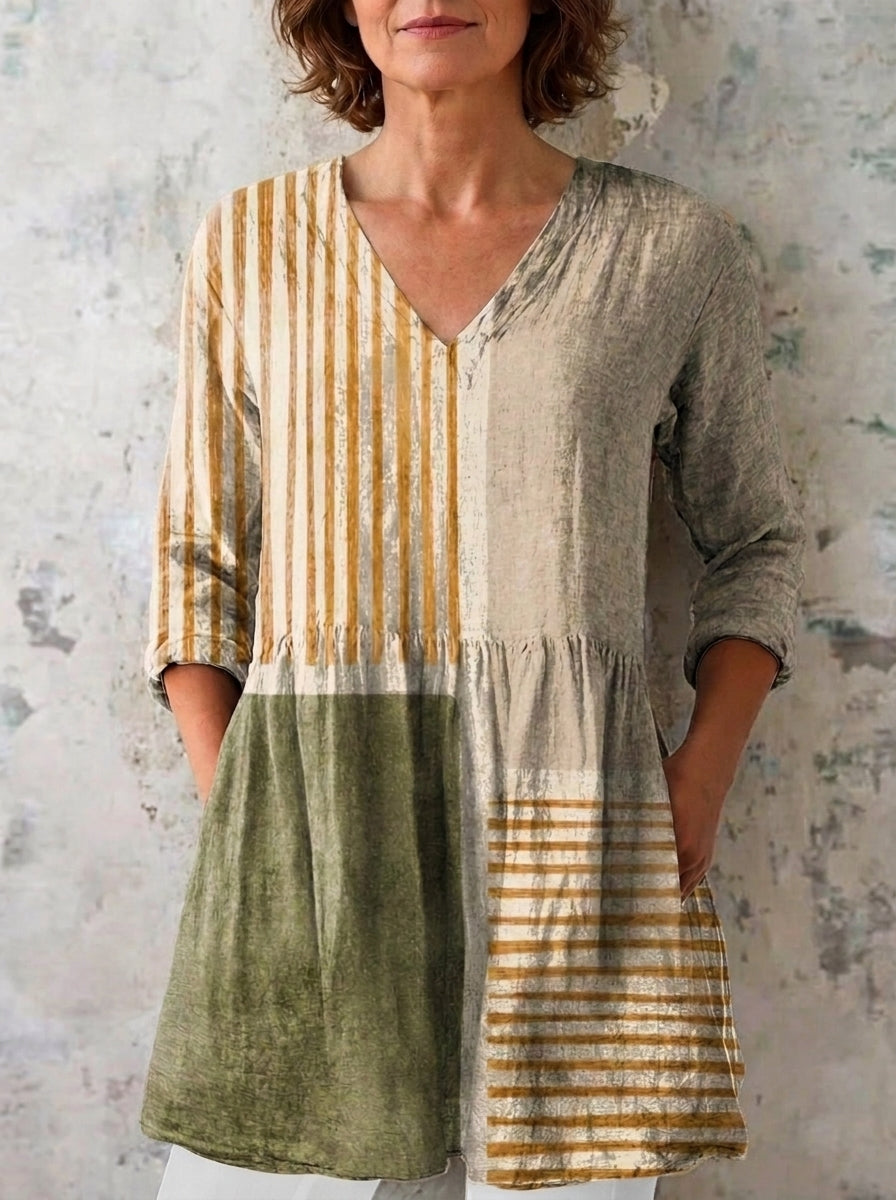 Isabel - Blusa Larga con Estampado Llamativo