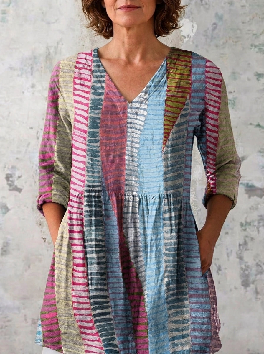 Raquel - Blusa Larga con Estampado Llamativo