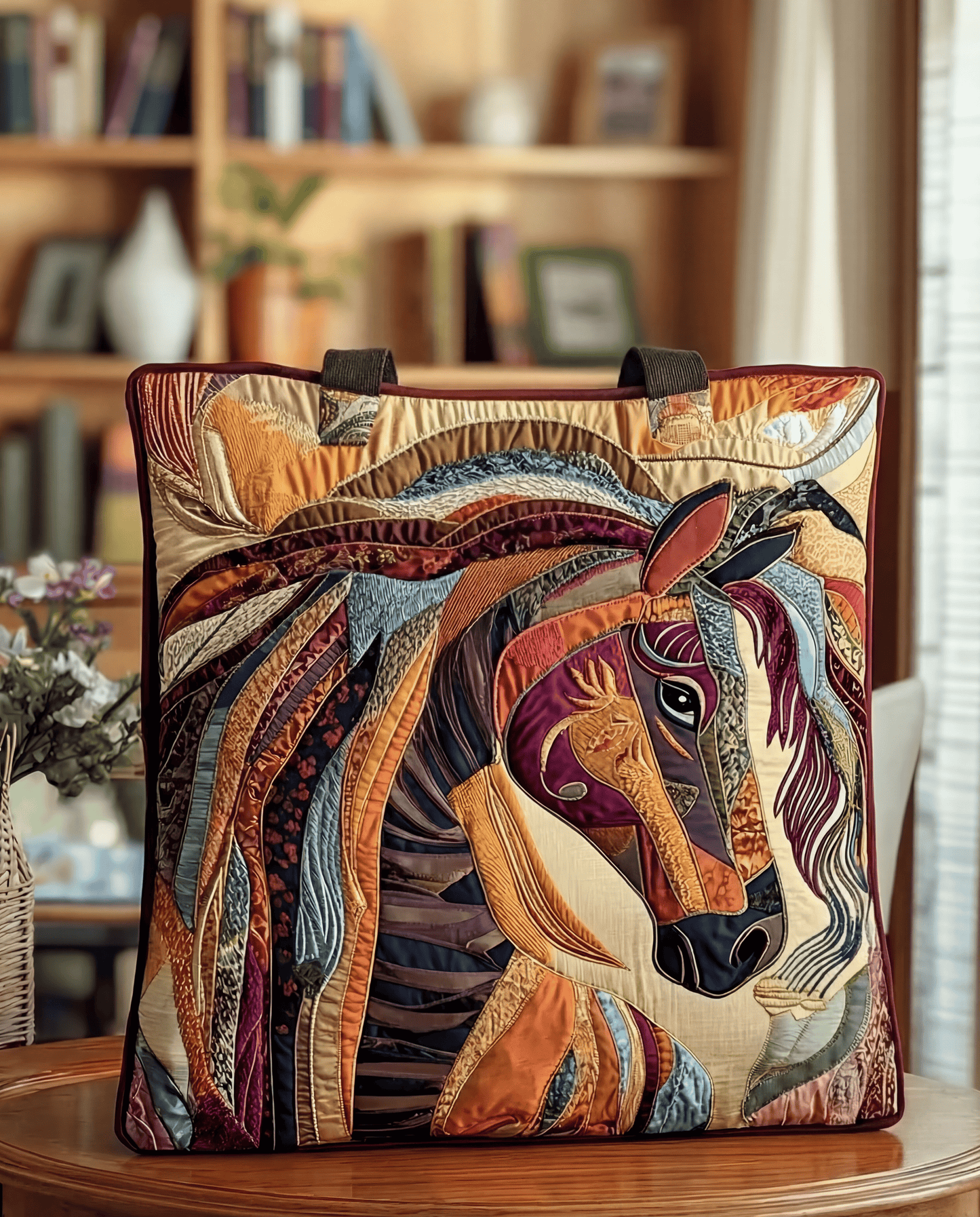 Bolso Artesanal “Caballo en Mosaico Multicolor”