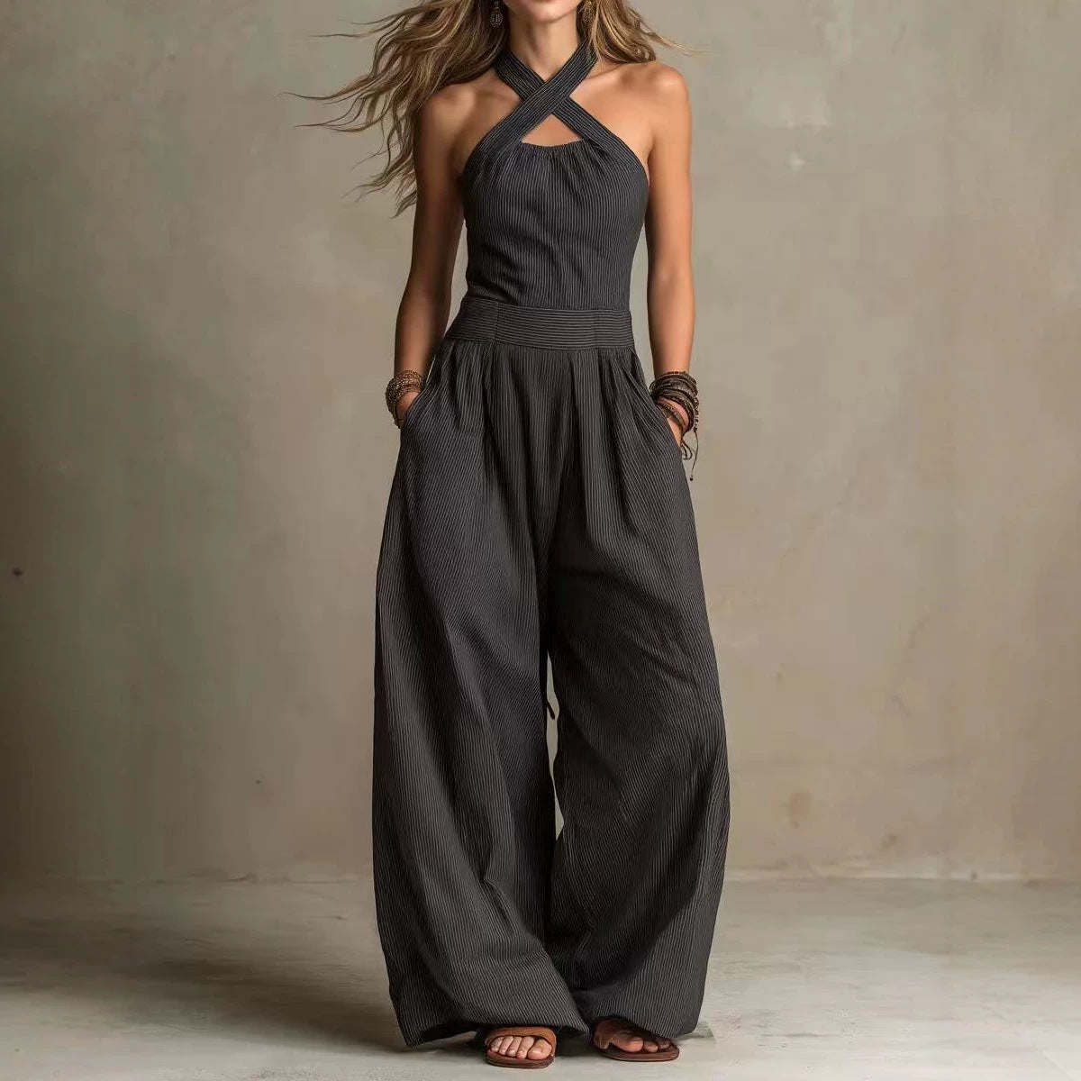 Loose Wide-Leg Jumpsuit