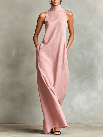 Vestido largo negro minimalista