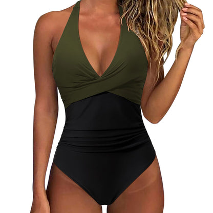 Sexy Backless Lace-up One-Piece Swimsuit