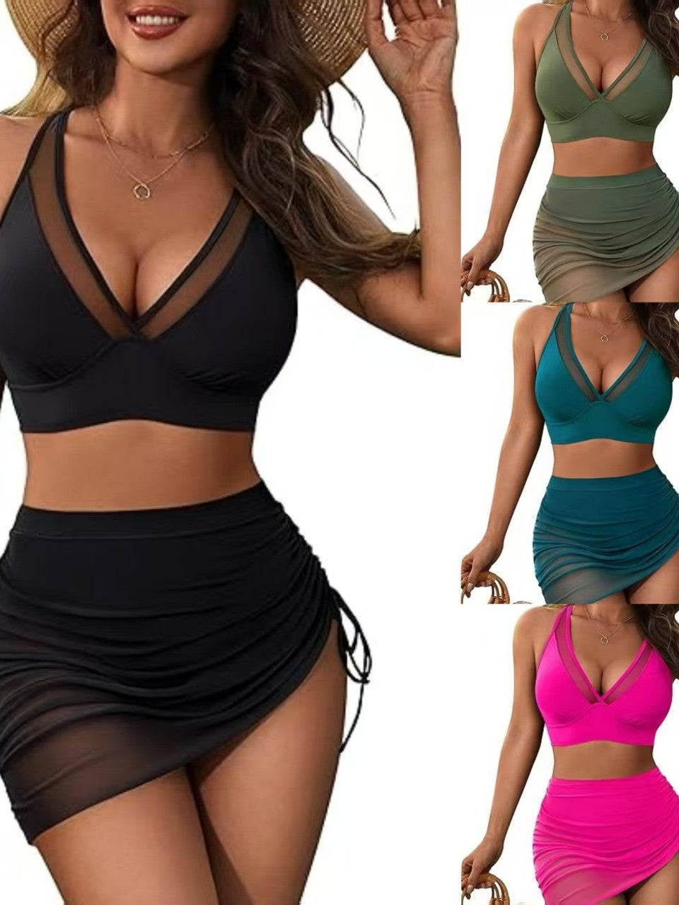 Adjustable Drawstring Bikini Set