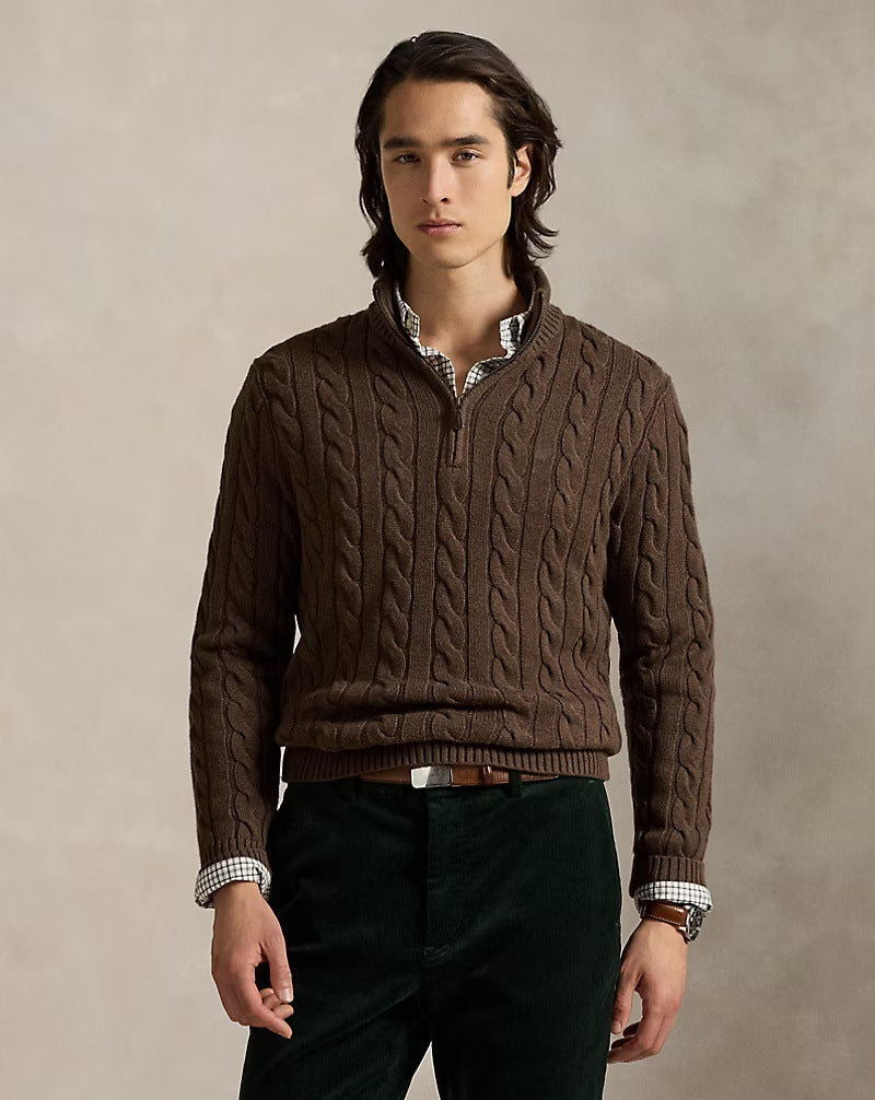 Mens Half Turtleneck Cotton Sweater