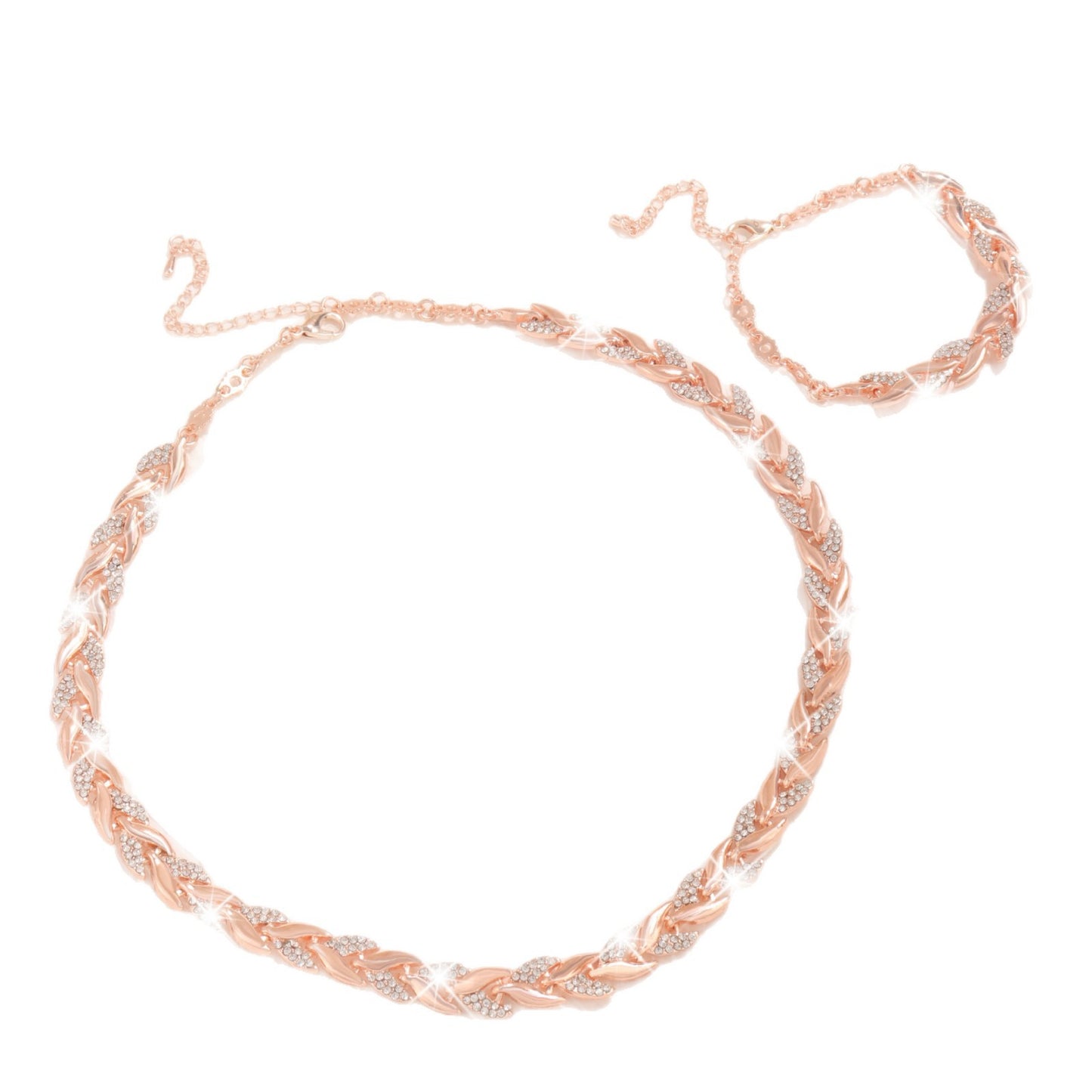 Willow Leaf Diamond Jewelry Set