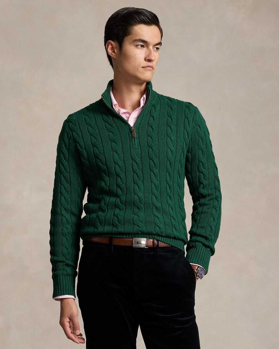 Mens Half Turtleneck Cotton Sweater