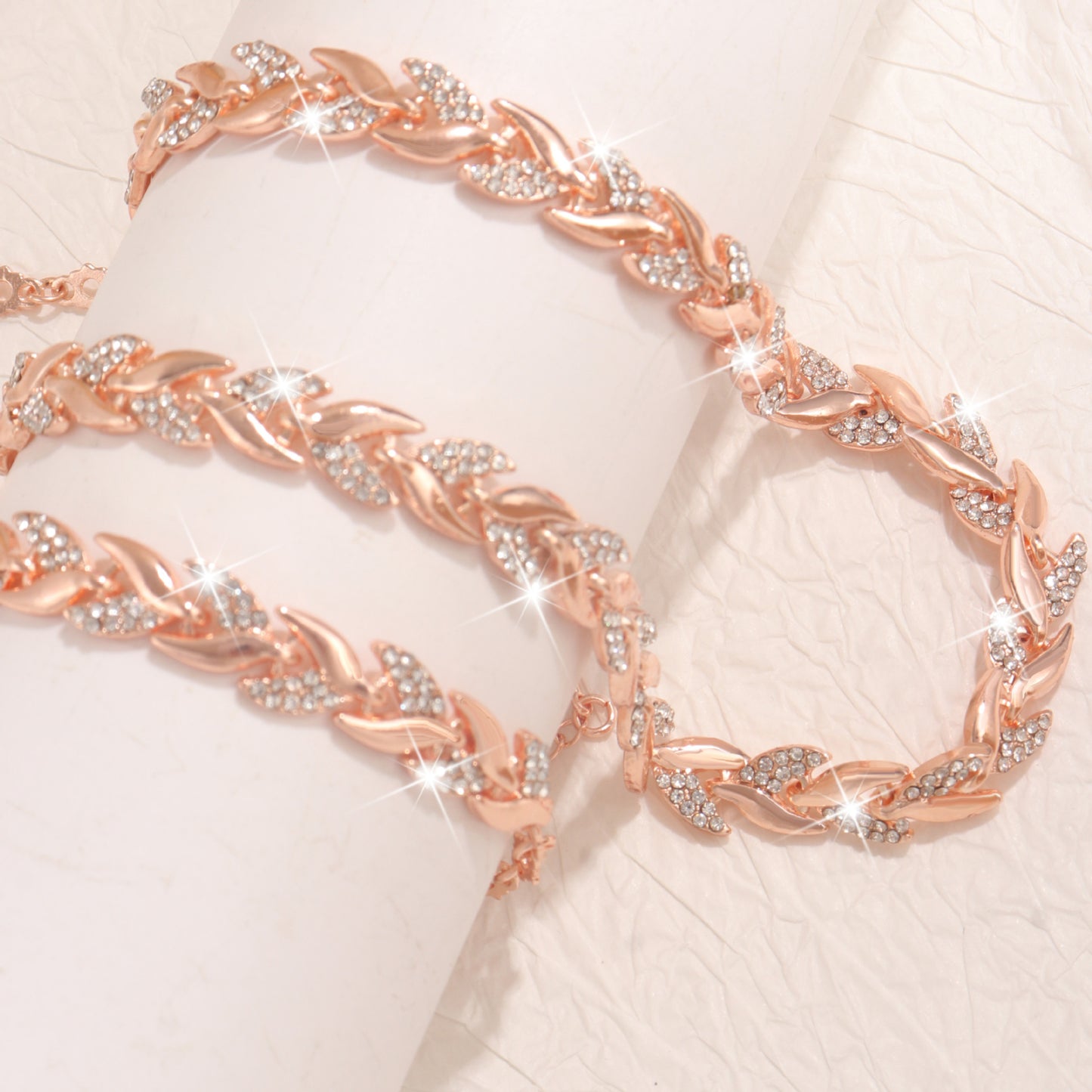Willow Leaf Diamond Jewelry Set