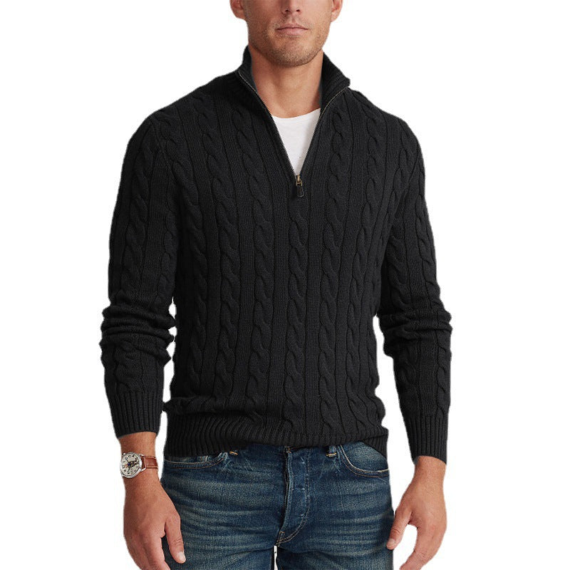 Mens Half Turtleneck Cotton Sweater