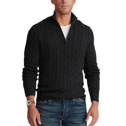 Mens Half Turtleneck Cotton Sweater