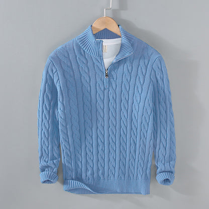 Mens Half Turtleneck Cotton Sweater