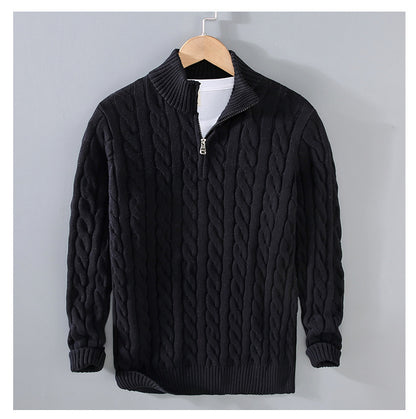 Mens Half Turtleneck Cotton Sweater