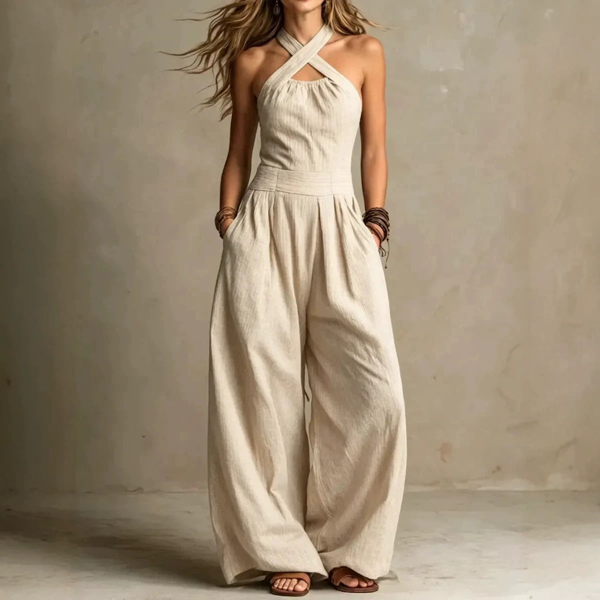 Loose Wide-Leg Jumpsuit