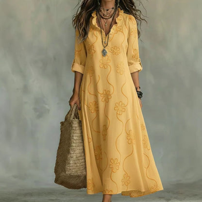 Floral Print Long Sleeve Dress