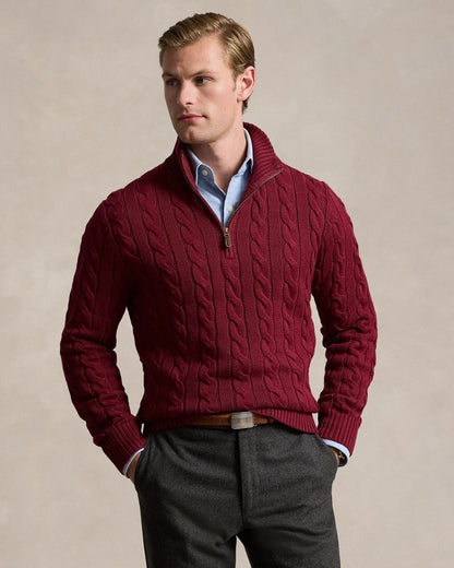 Mens Half Turtleneck Cotton Sweater