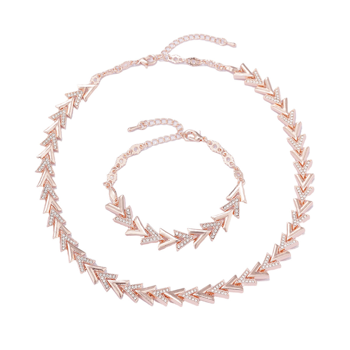 Willow Leaf Diamond Jewelry Set