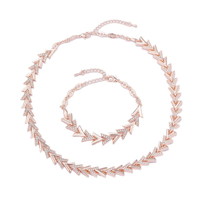 Willow Leaf Diamond Jewelry Set