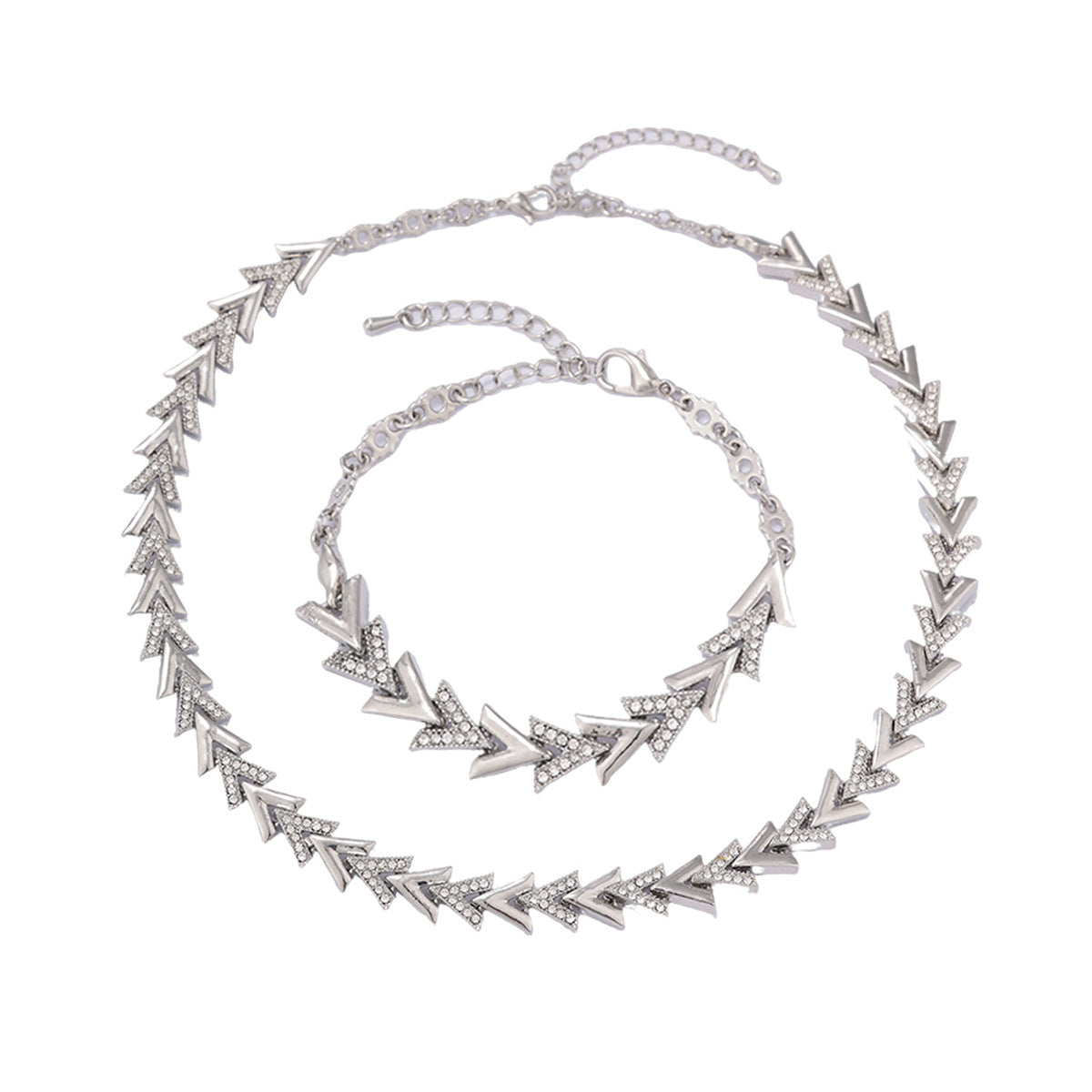 Willow Leaf Diamond Jewelry Set