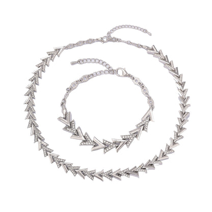 Willow Leaf Diamond Jewelry Set