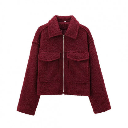 Street style tweed short jacket