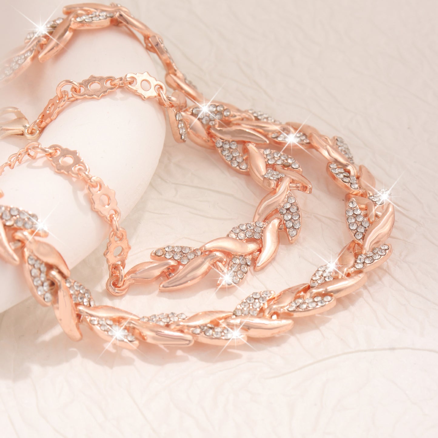Willow Leaf Diamond Jewelry Set