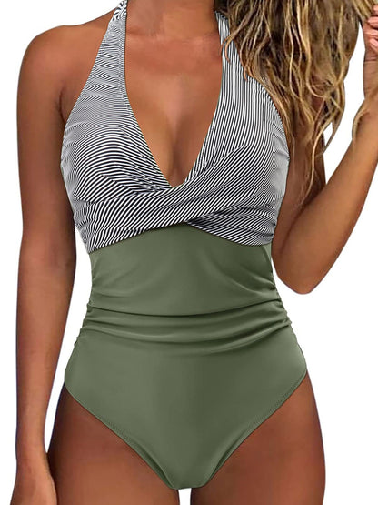 Sexy Backless Lace-up One-Piece Swimsuit