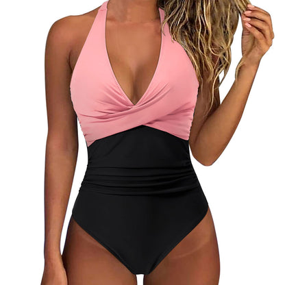 Sexy Backless Lace-up One-Piece Swimsuit