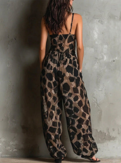 Irene - Mono con Estampado de Leopardo