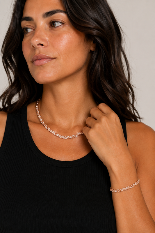Amara - Conjunto de Joyas Hoja de Sauce