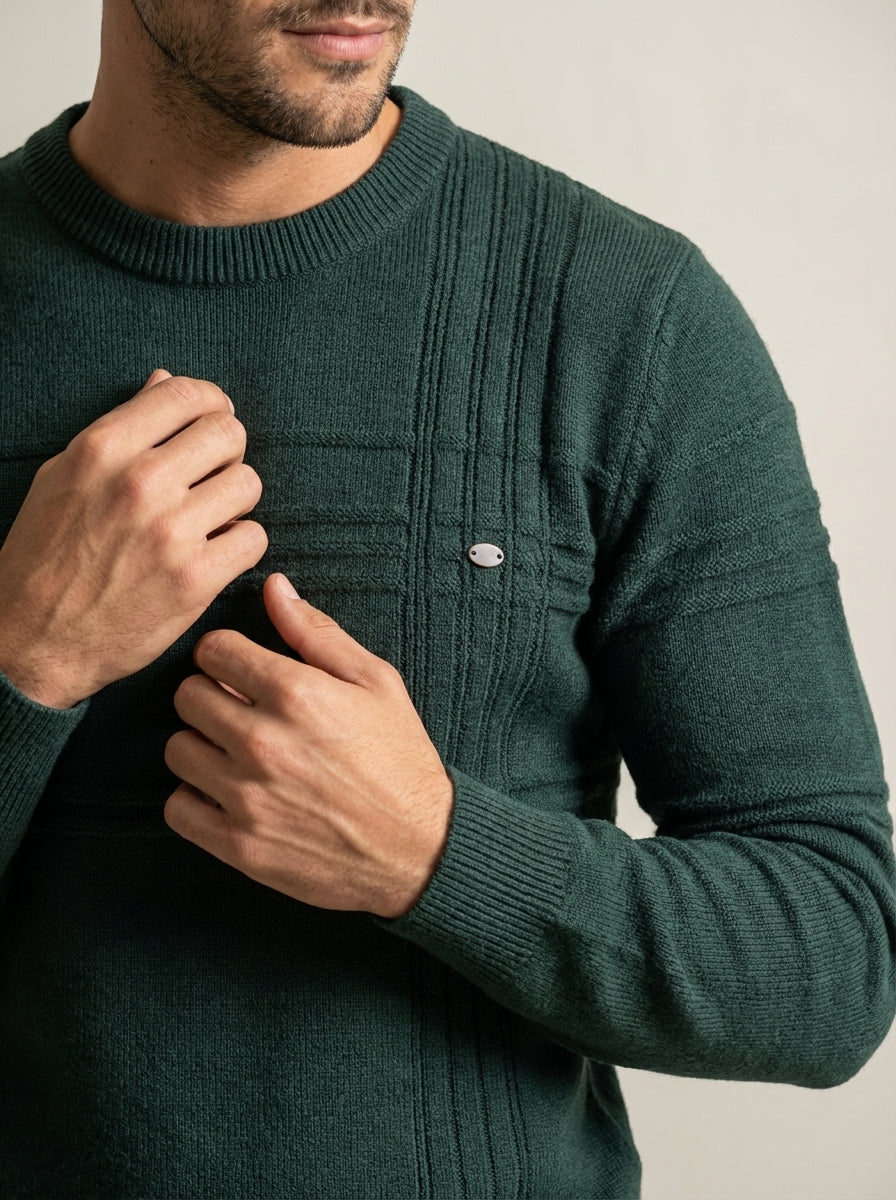 Massimo - Suéter Elegante con Diseño de Cuadros