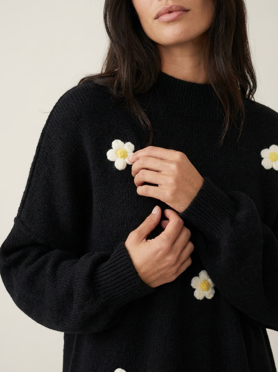 Luno - Sudadera Pullover con Flores