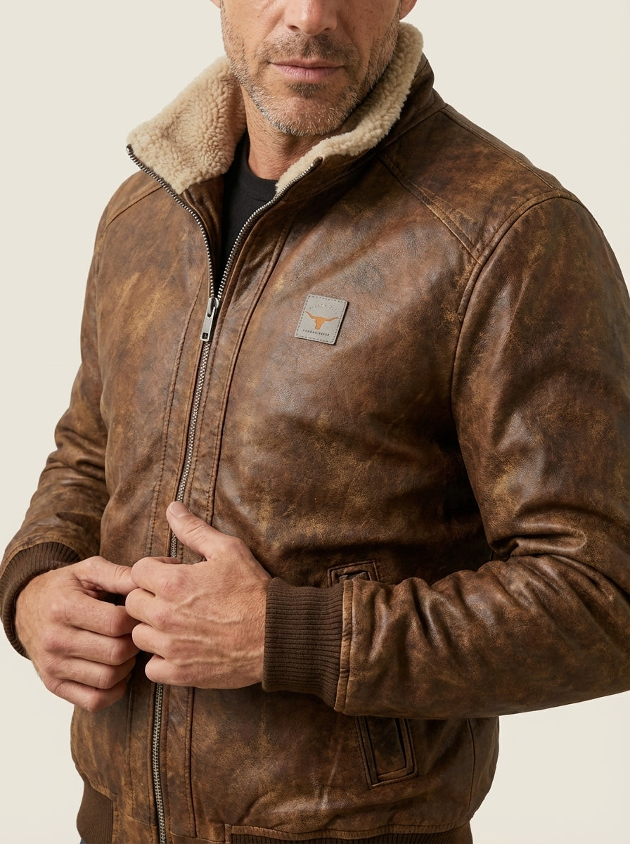 Riccardo - Chaqueta de Invierno Efecto Cuero