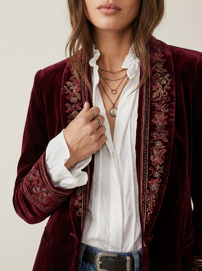 Nuria - Chaqueta Elegante de Terciopelo