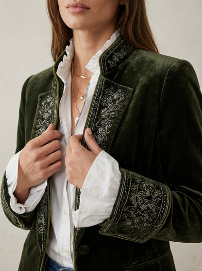 Nuria - Chaqueta Elegante de Terciopelo