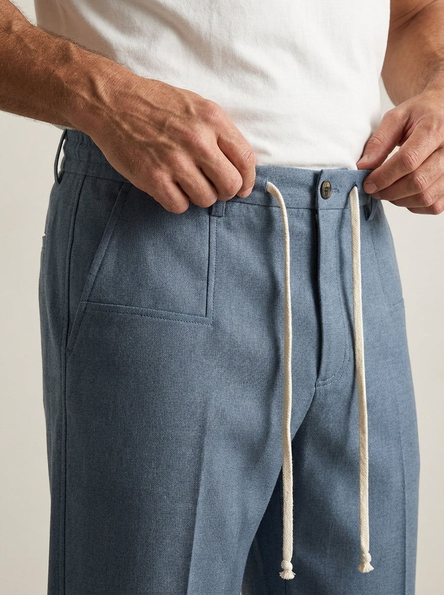 Marco - Pantalón Elegante con Cordón Ajustable