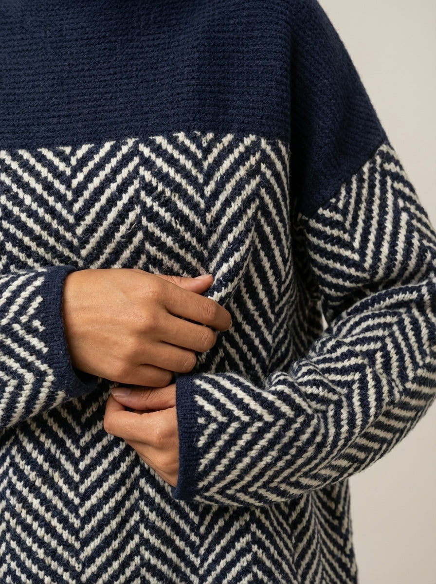 Nora - Jersey Elegante de Cuello Alto