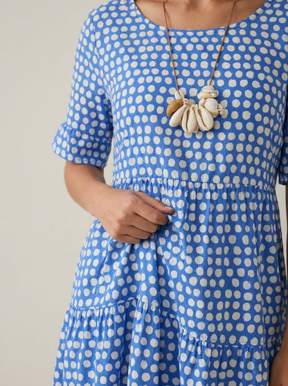 Zara - Vestido Midi de Manga Corta