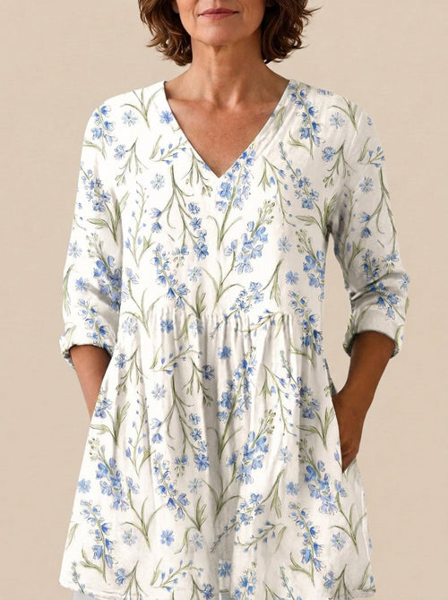 Marta - Blusa Larga con Estampado Llamativo