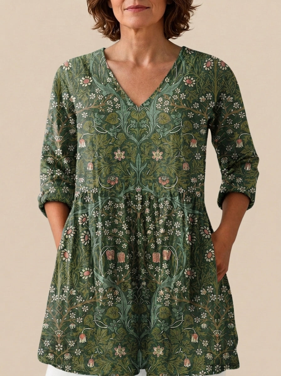 Paqui - Blusa Larga con Estampado Llamativo