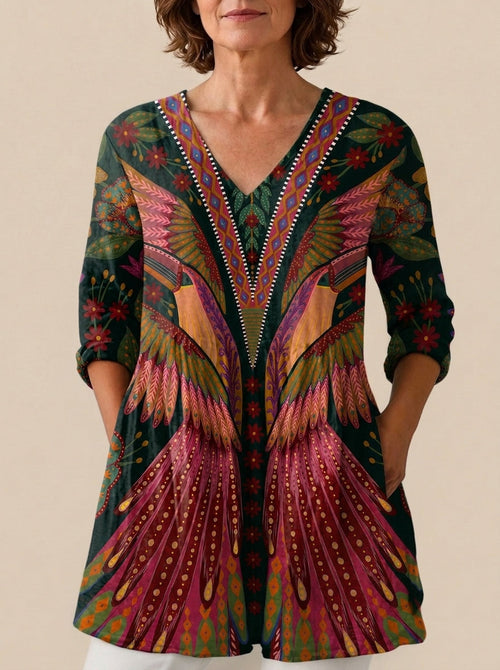 Ana - Blusa Larga con Estampado Llamativo