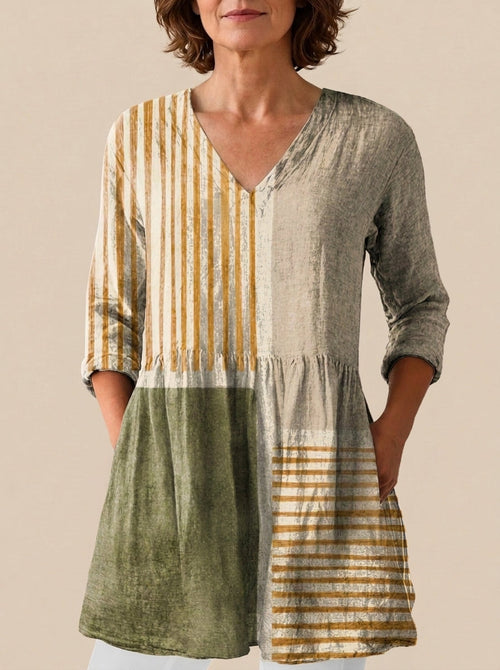 Isabel - Blusa Larga con Estampado Llamativo