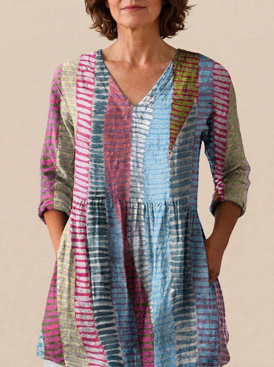 Raquel - Blusa Larga con Estampado Llamativo