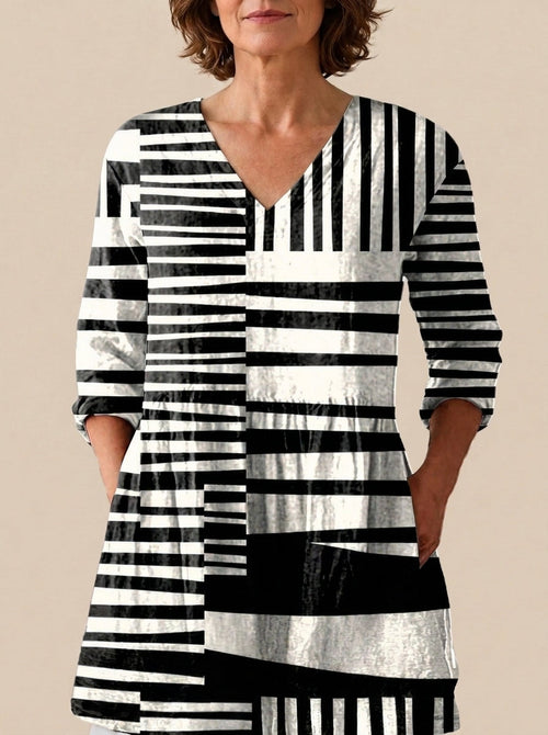 Eva - Blusa Larga con Estampado Llamativo