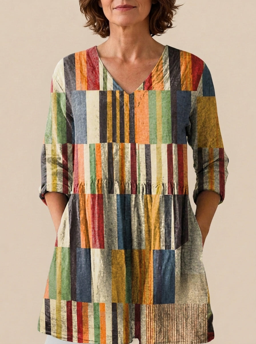 Conchi - Blusa Larga con Estampado Llamativo