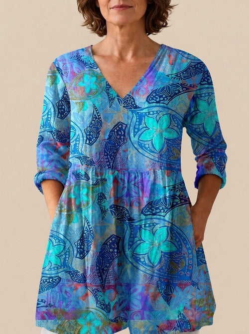 Sara - Blusa Larga con Estampado Llamativo
