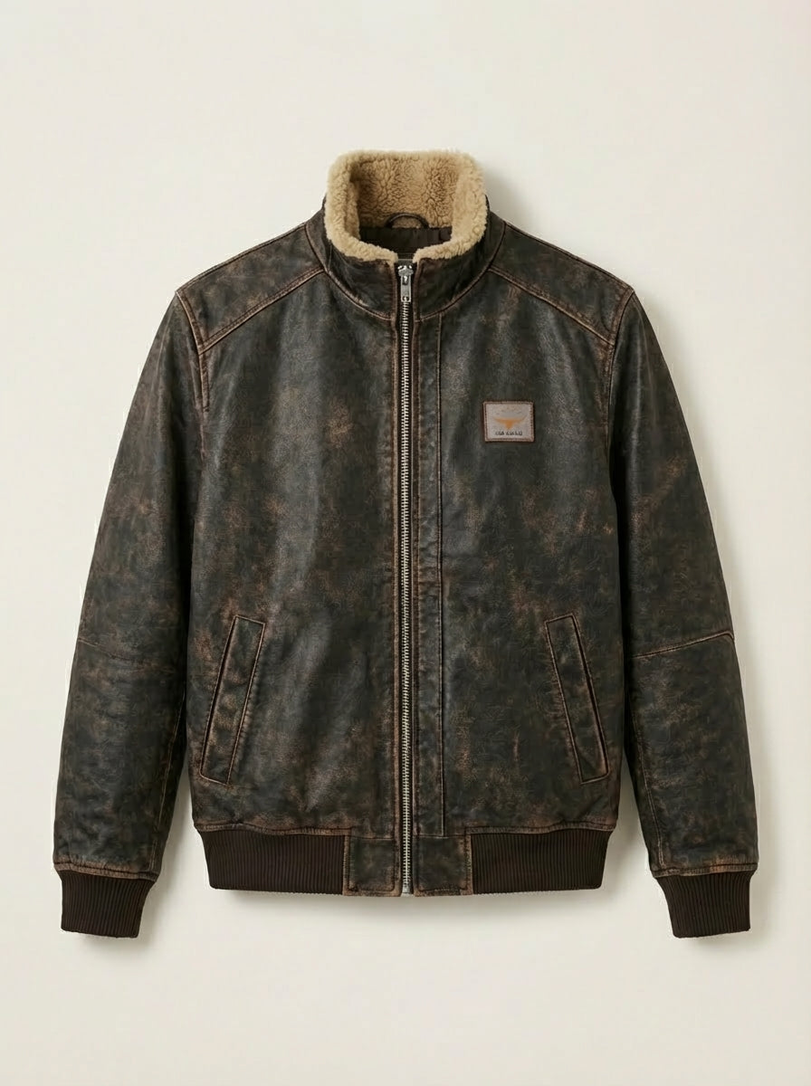 Riccardo - Chaqueta de Invierno Efecto Cuero