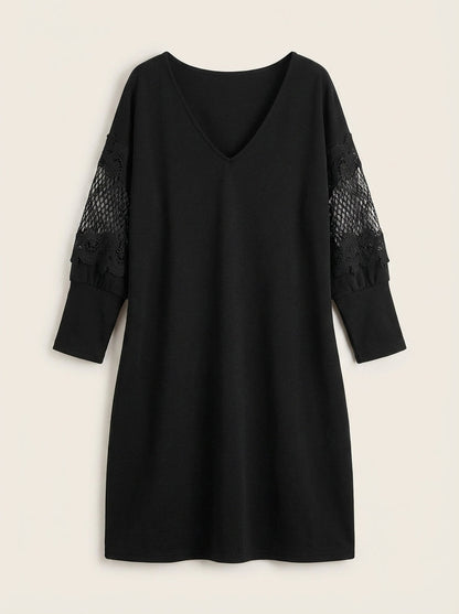 Eva - Vestido Elegante en Encaje con Escote en V
