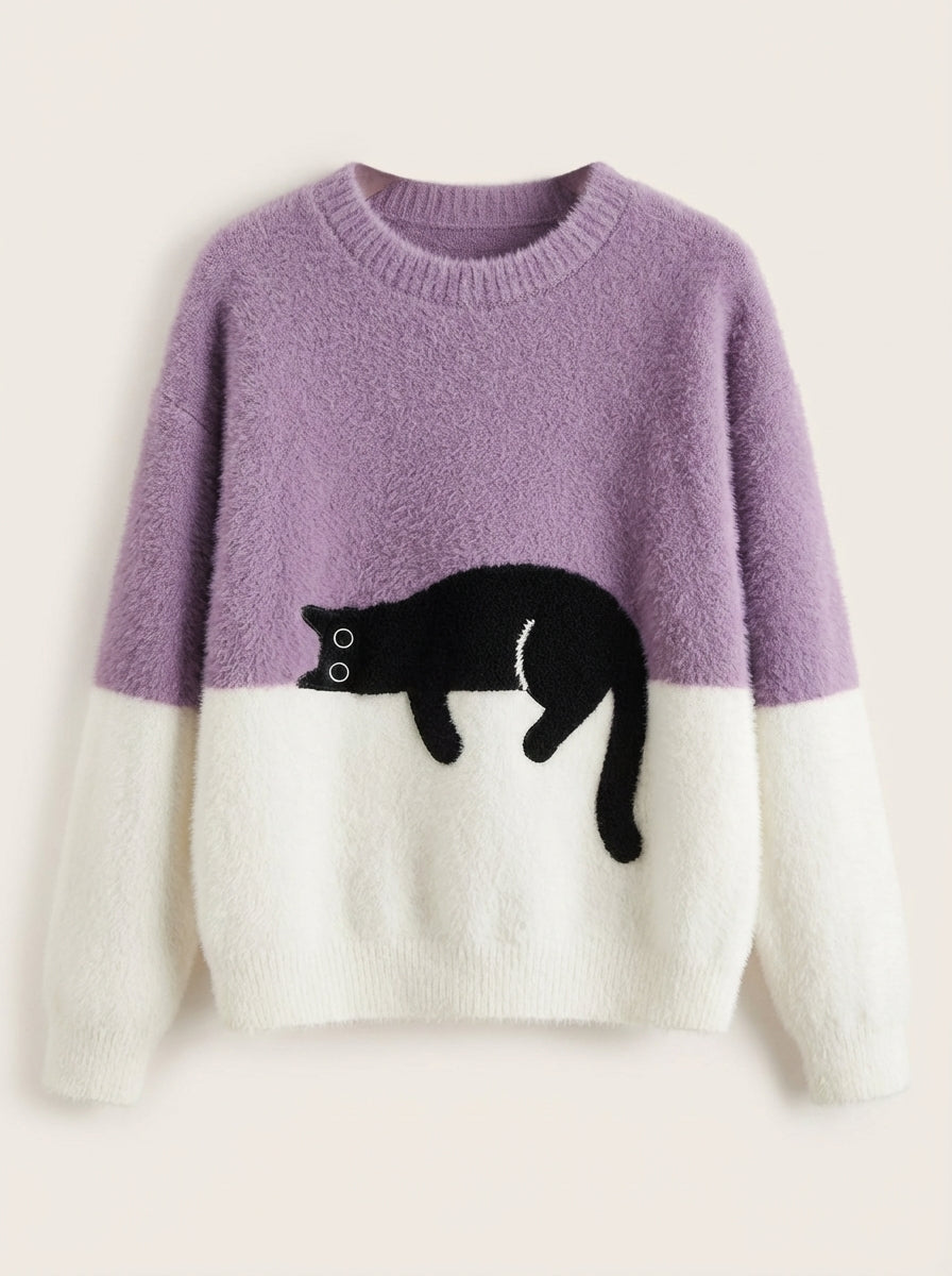 Luna - Sudadera para Mujer con Gráfico de Gato