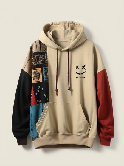 Axel - Sudadera Urbana Patchwork con Capucha
