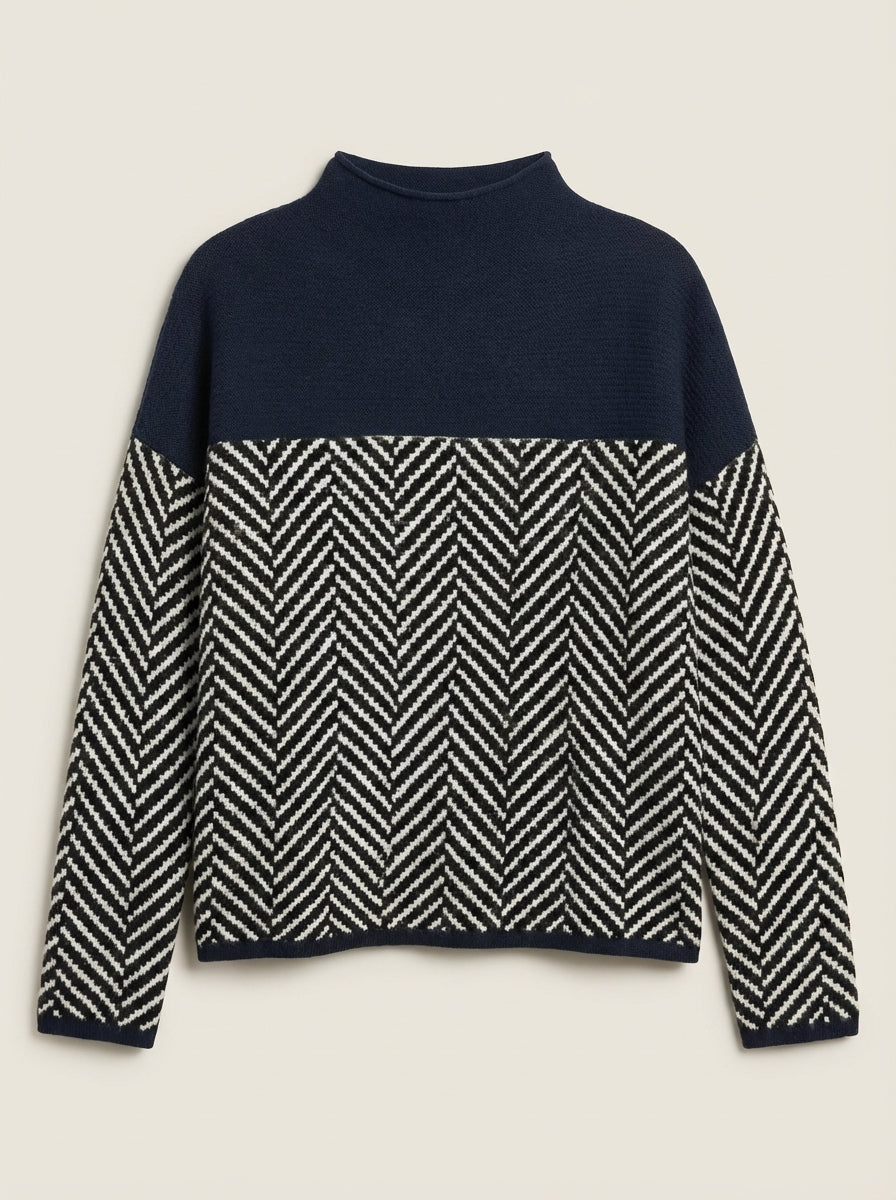 Nora - Jersey Elegante de Cuello Alto