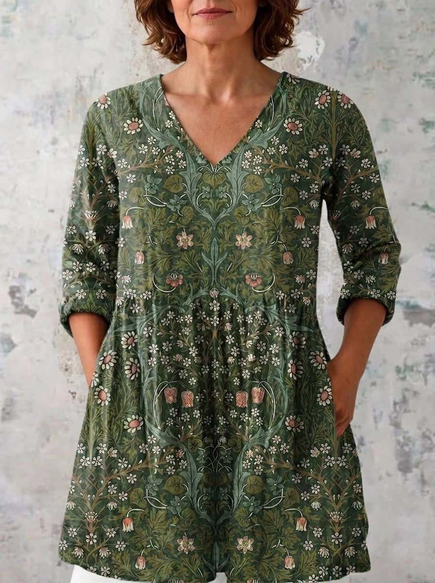 Paqui - Blusa Larga con Estampado Llamativo